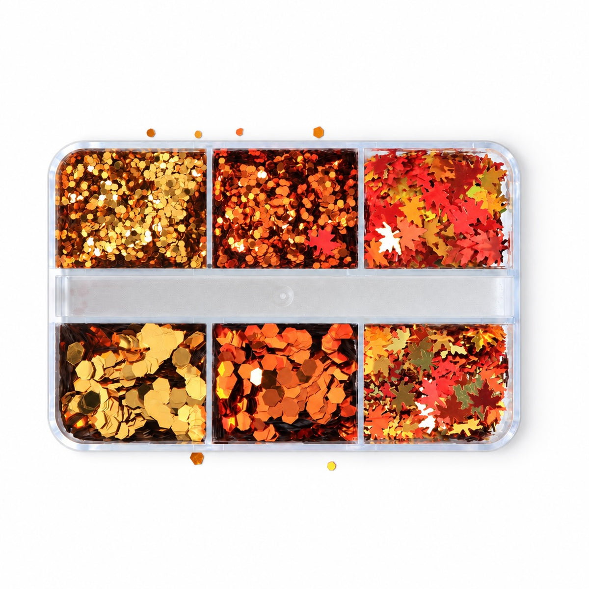Glitter de otoño para uñas | Resistente al monómero