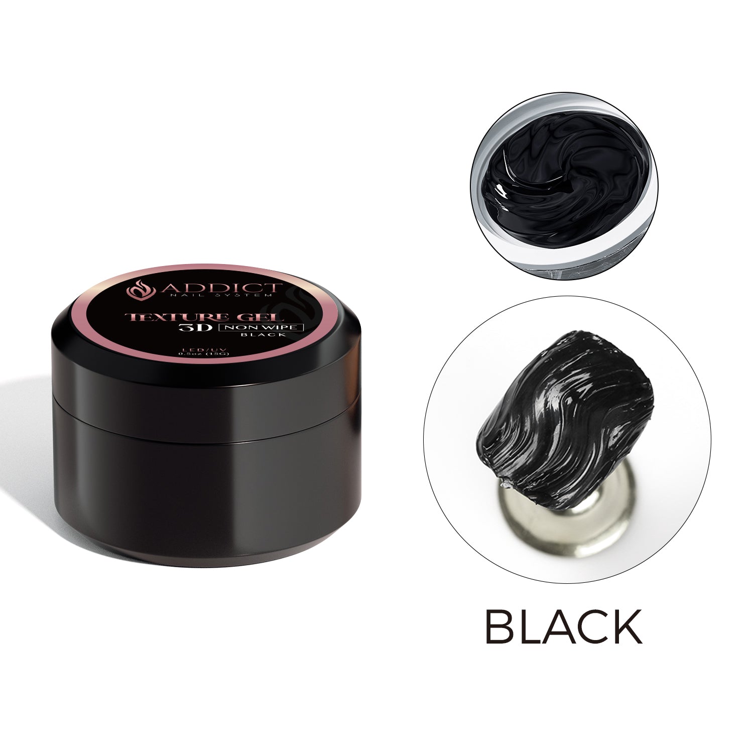 3D Texture Gel Black