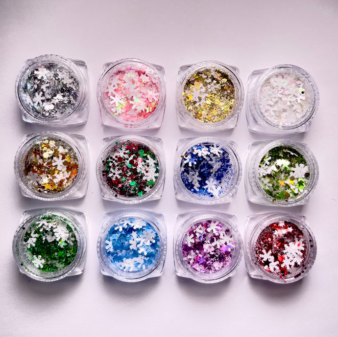 Mix Christmas Glitter 12 pcs